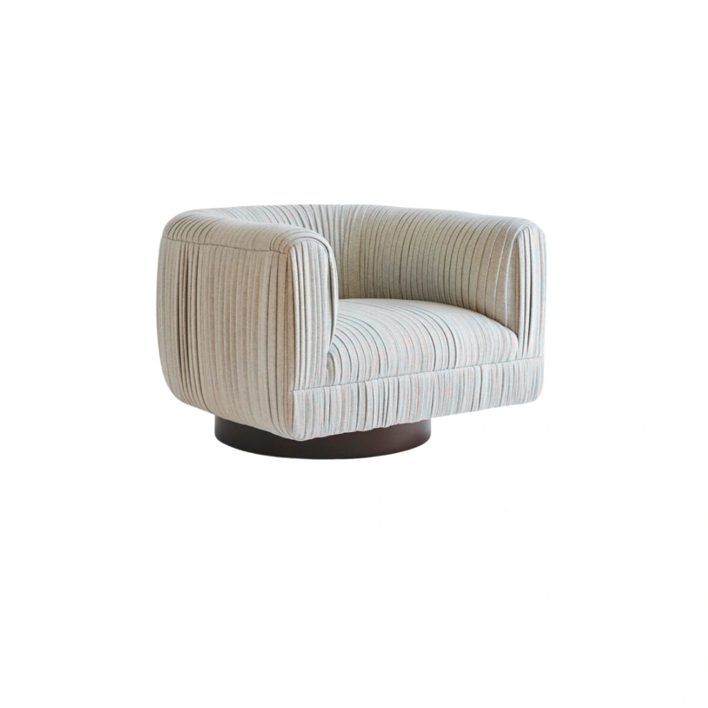 Channel Tufted Swivel Chair