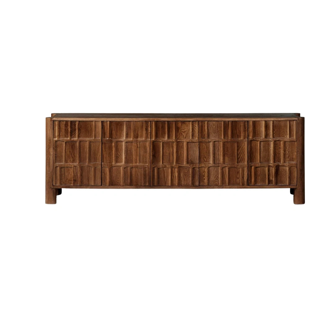Marcell Carved Wood Sideboard