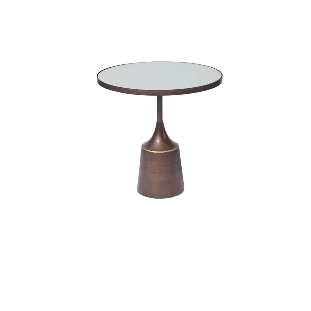 Seren Glass Pedestal Side Table