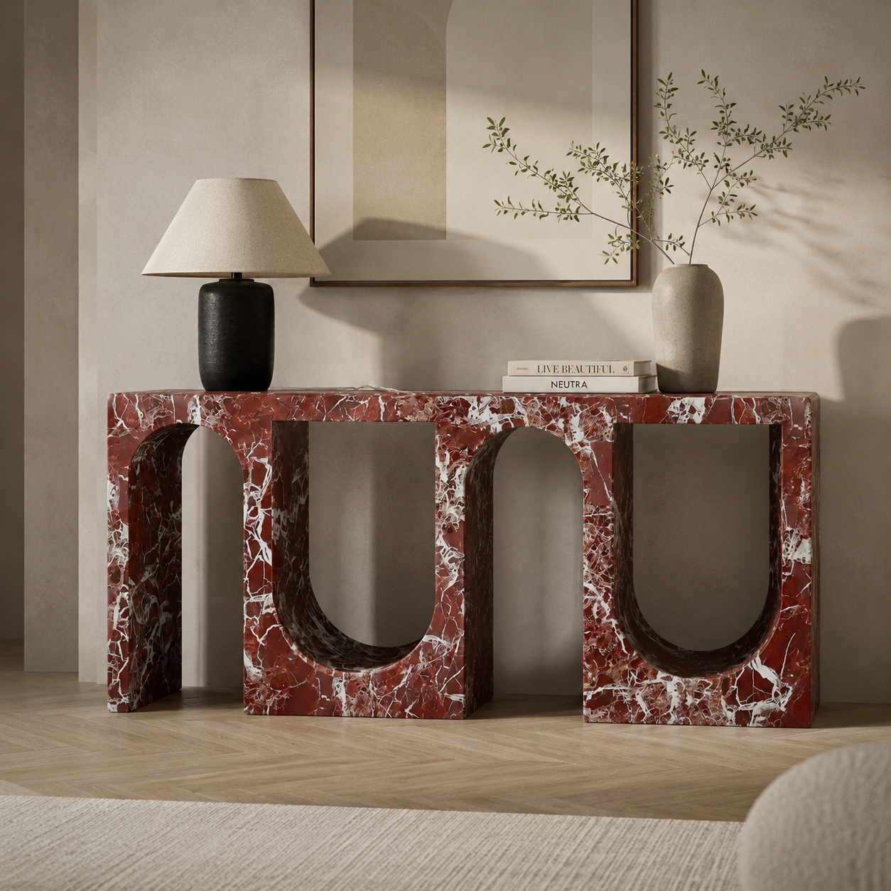 Arco Rosso Console Table