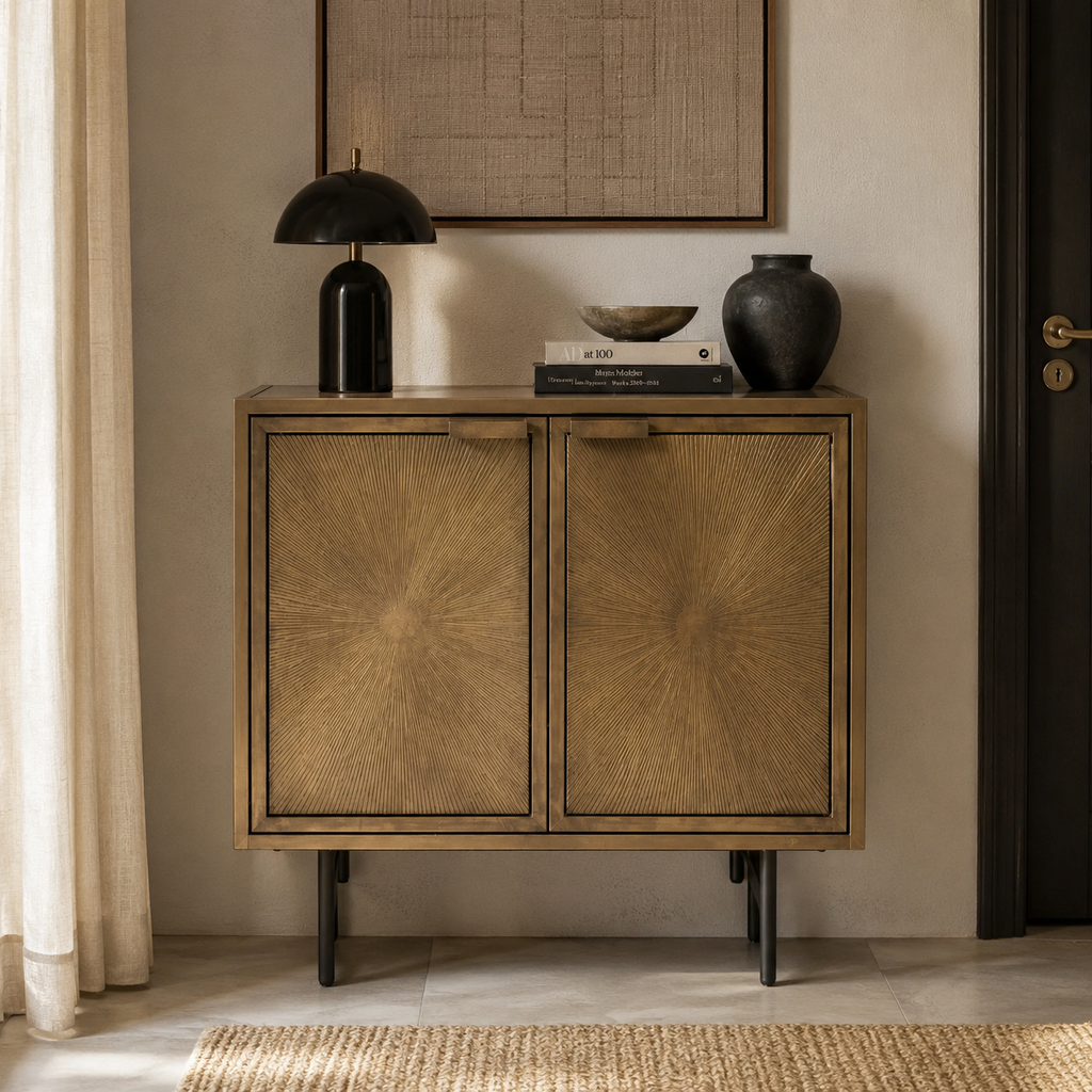 Arlen Metal Front Cabinet