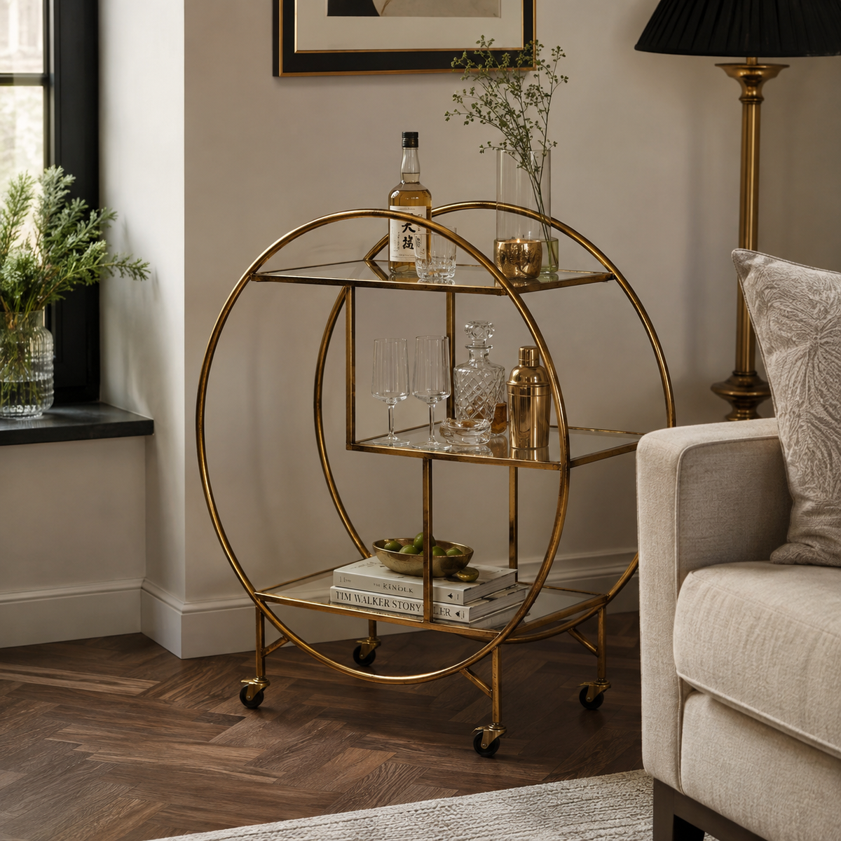 Aurea Circular Bar Trolley