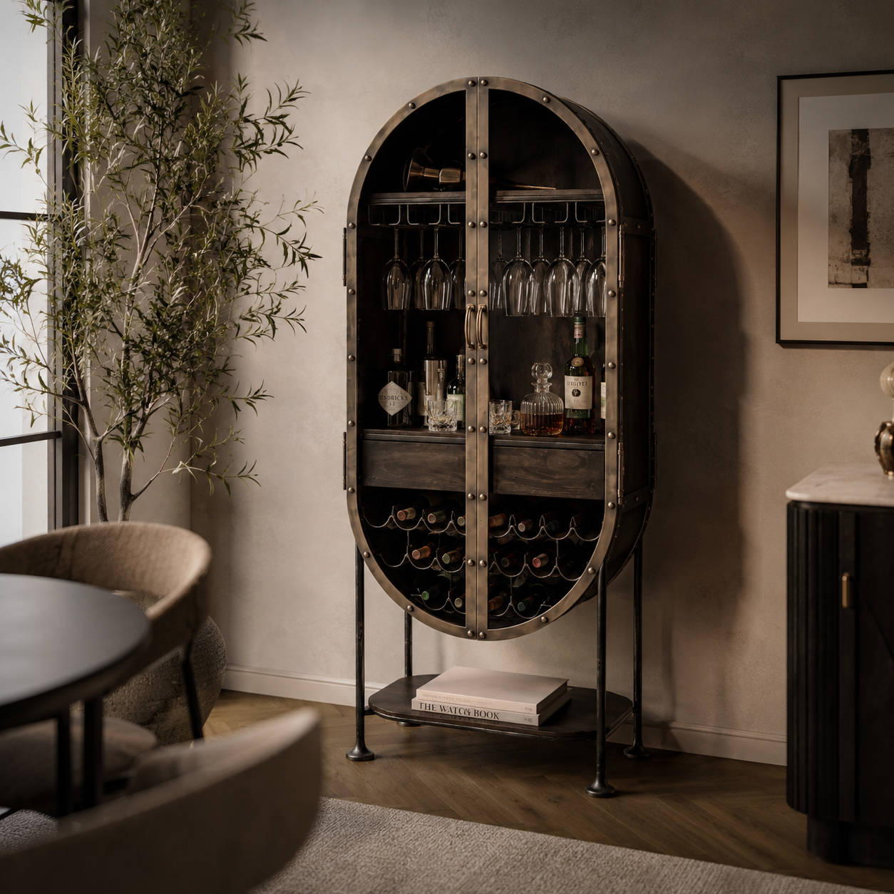 Aurea Oval Display Cabinet