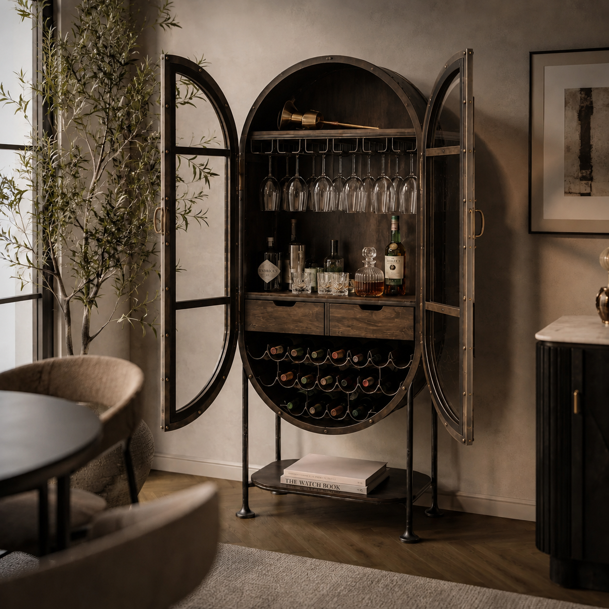 Aurea Oval Display Cabinet