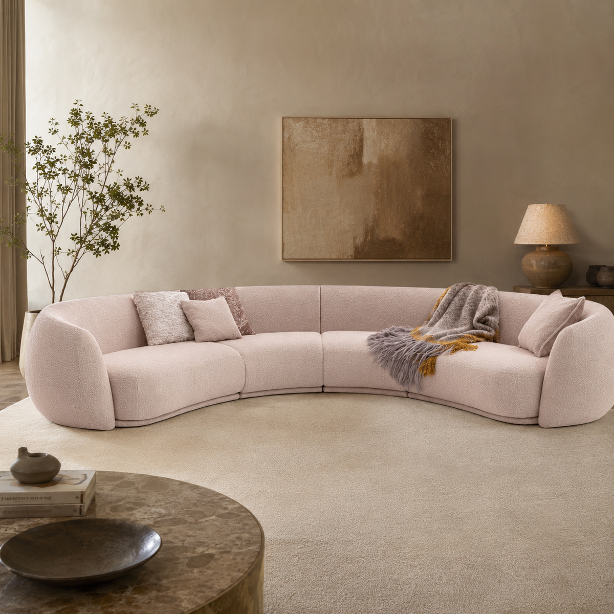 Avelin Curved Sectional Sofa