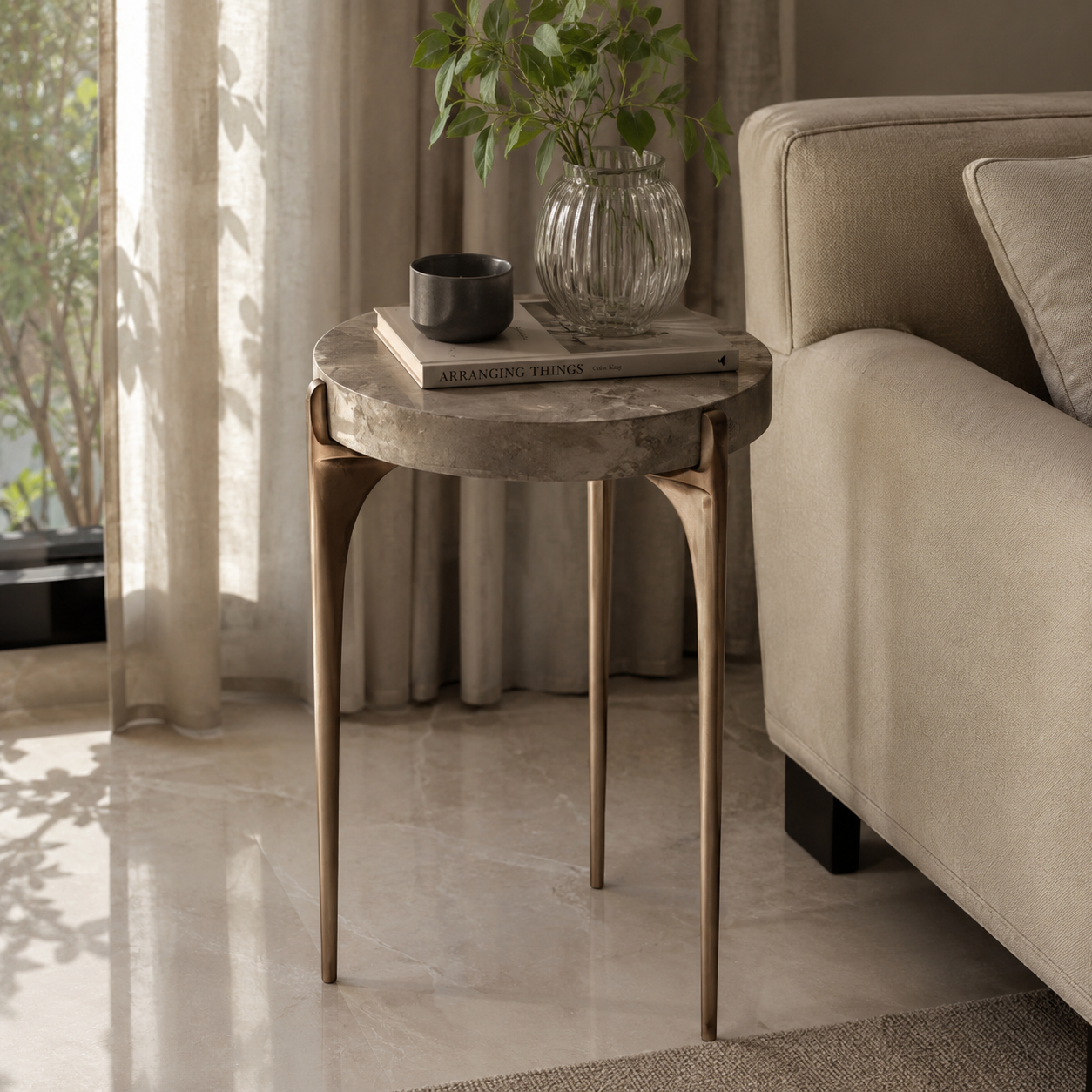 Caldera Stone Side Table
