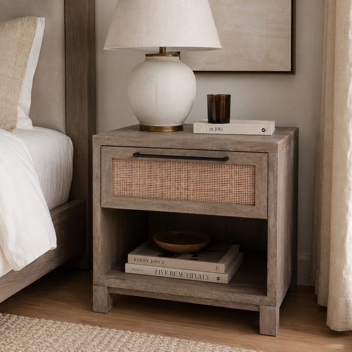 Liora Cane Bedside Table