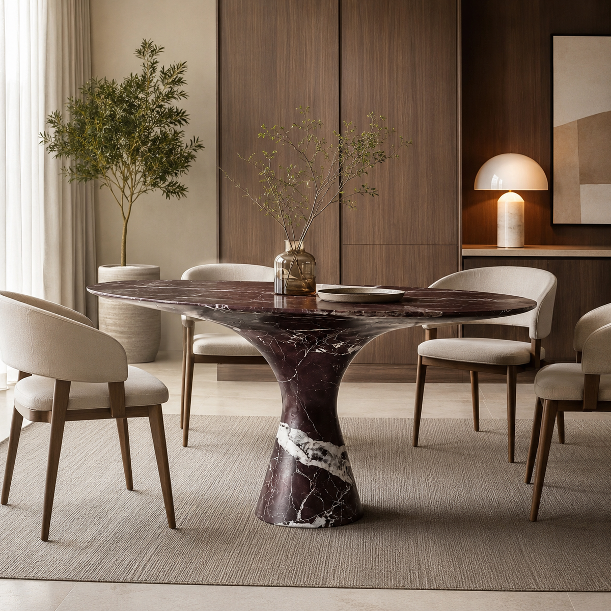 Nero Pedestal Dining Table