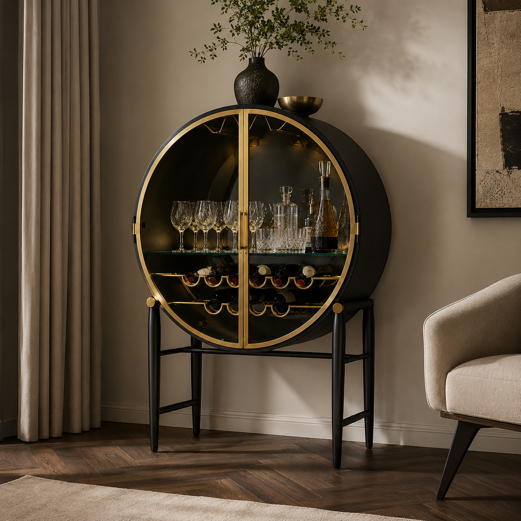 Orbis Circular Bar Cabinet