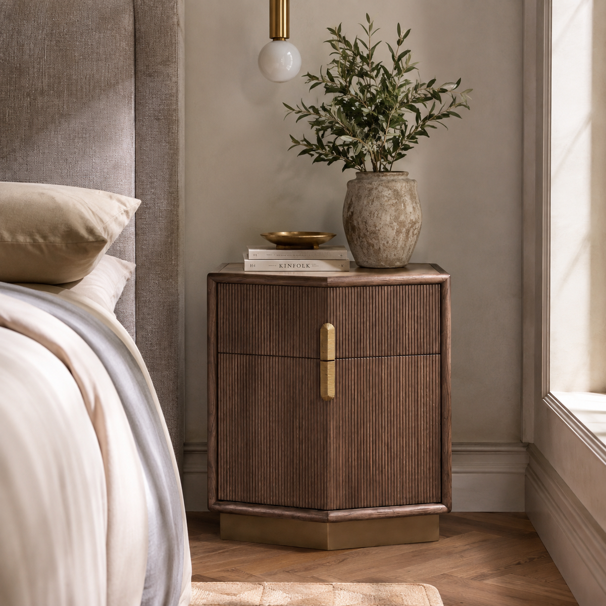 Orin Fluted Side Table