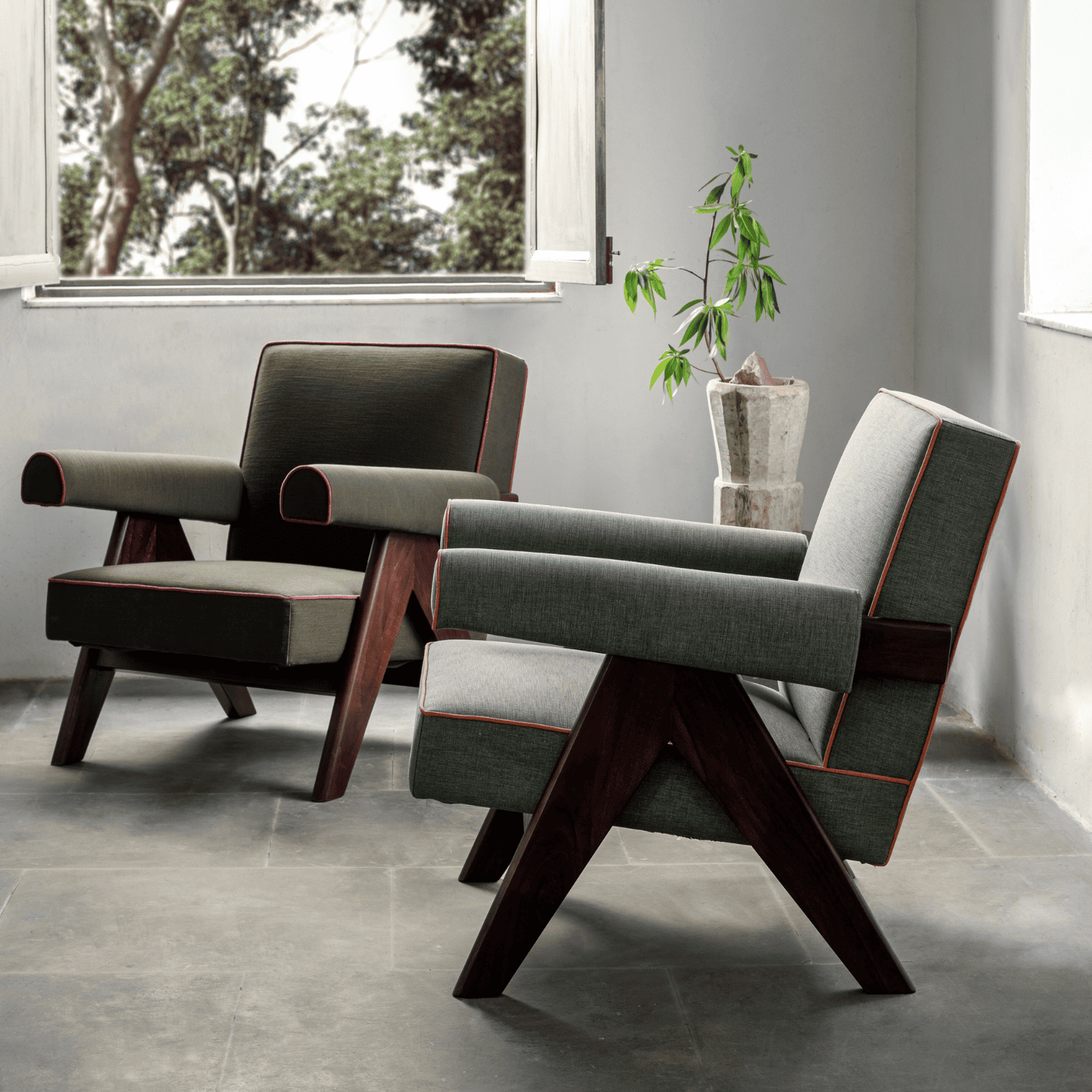 PJ 56 Fabric Arm Lounge Chair