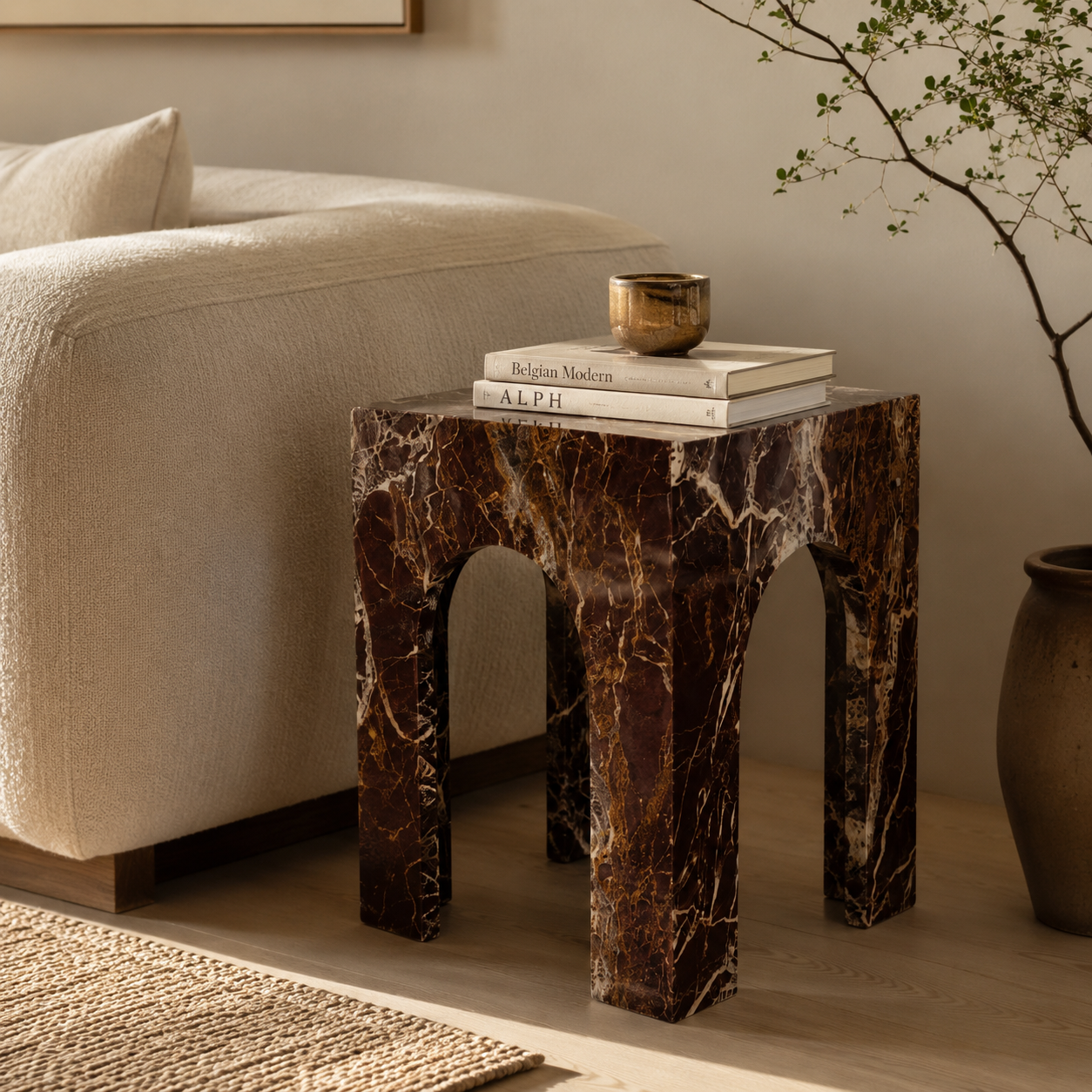 Rosso Arch Side Table