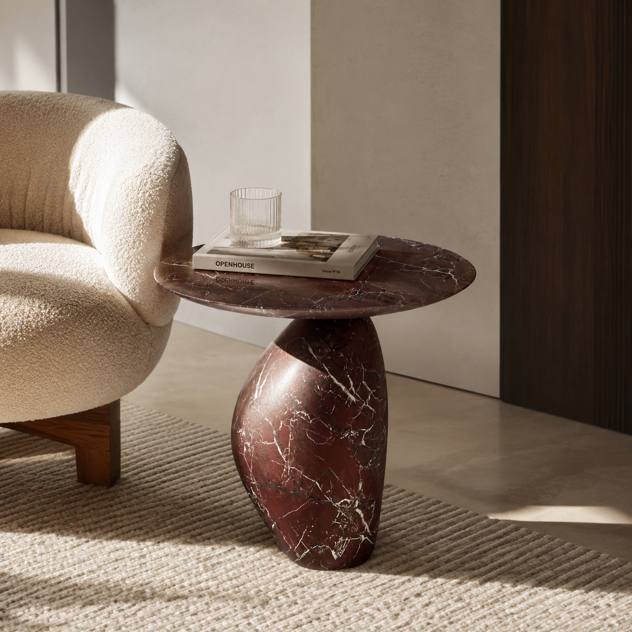 Rosso Pedestal Coffee Table