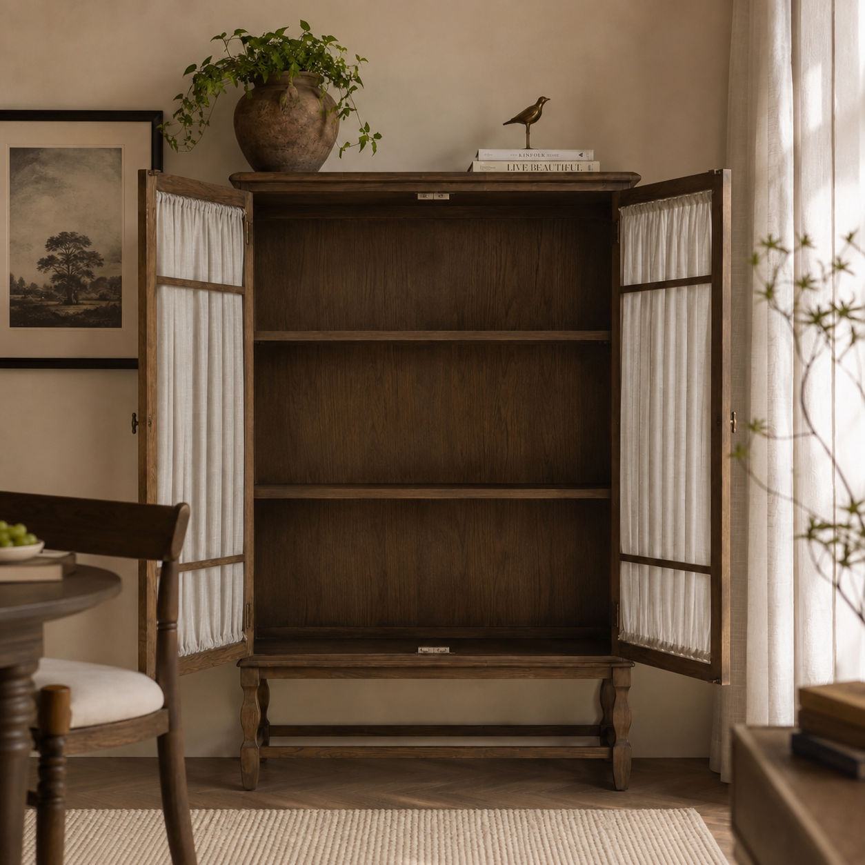 Sorren Tall Display Cabinet