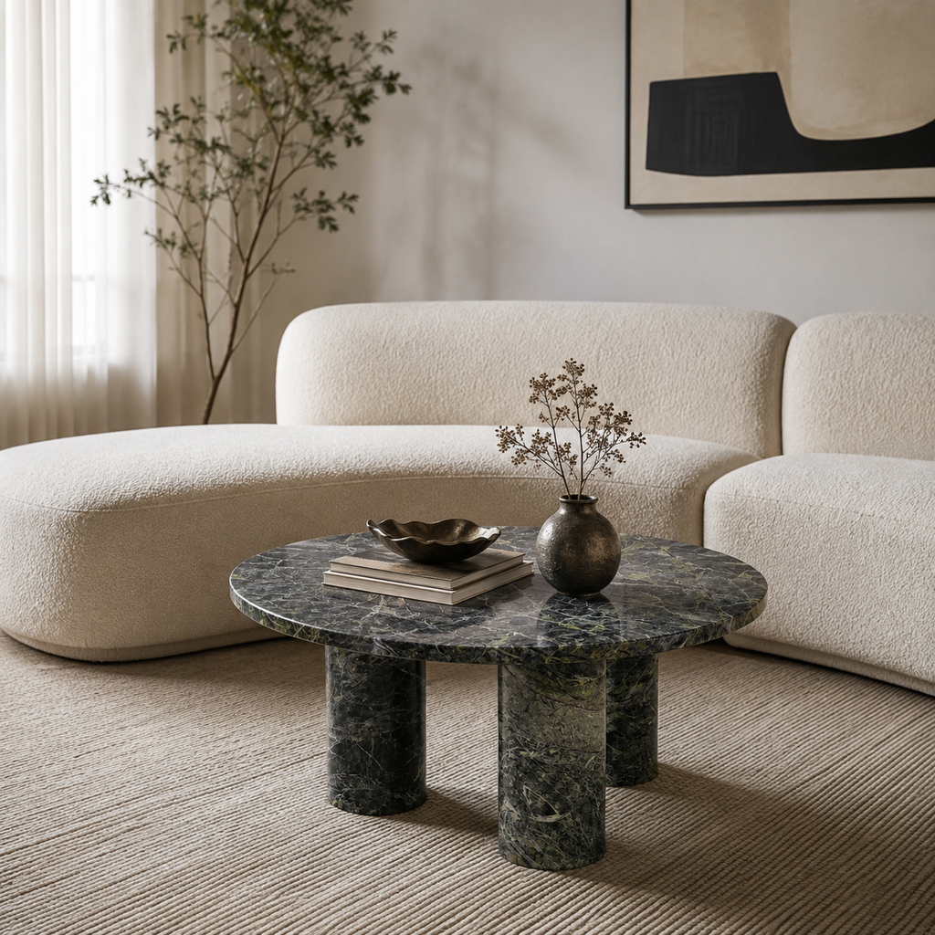 Verdi Round Marble Coffee Table