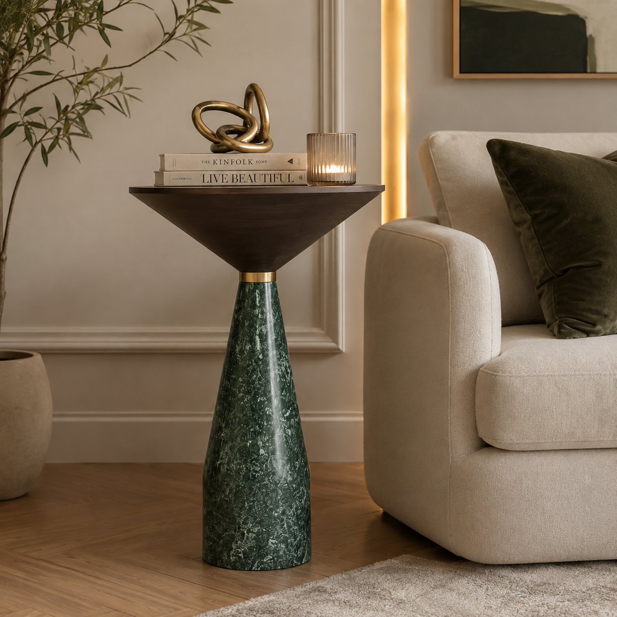 Vero Pedestal Side Table